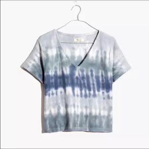 Madewell Jacquard V-Neck Setlist Boxy Top Tie-Dye